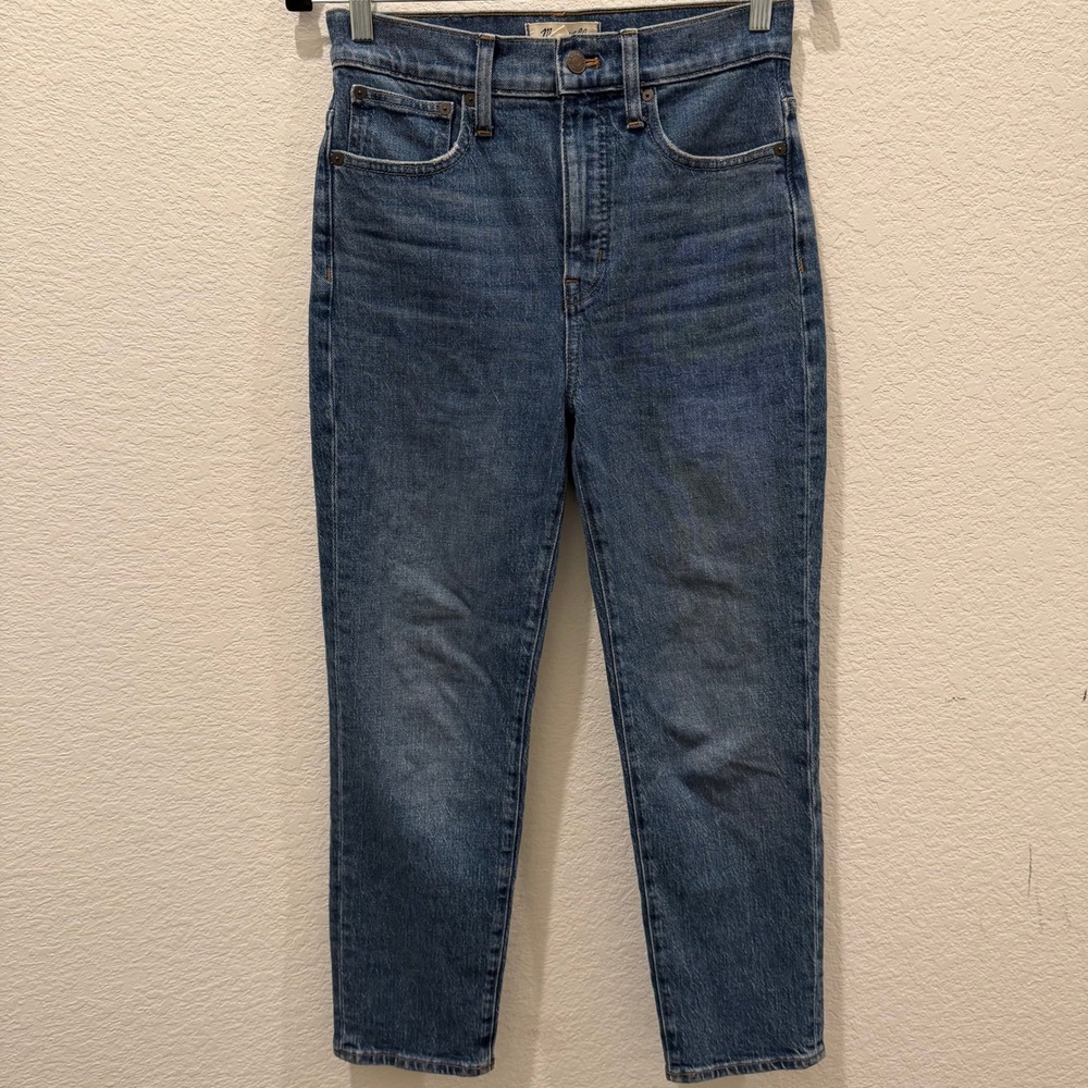Madewell Classic Straight Jeans Medium Wash High Rise Denim Size 26